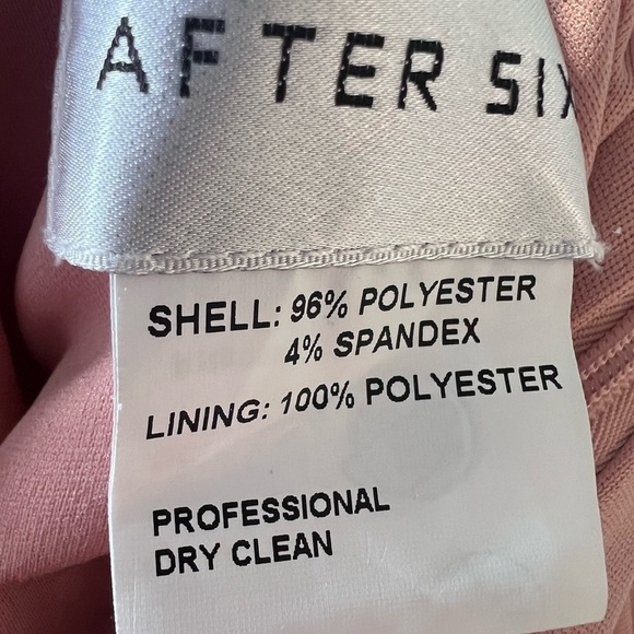 AFTER SIX Midi Dress with Draped Tulip Skirt Color Desert Rose, 8, NWT 6828 - Picture 9 of 9